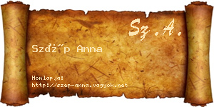 Szép Anna névjegykártya