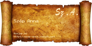 Szép Anna névjegykártya