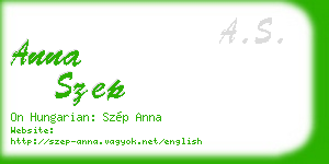 anna szep business card